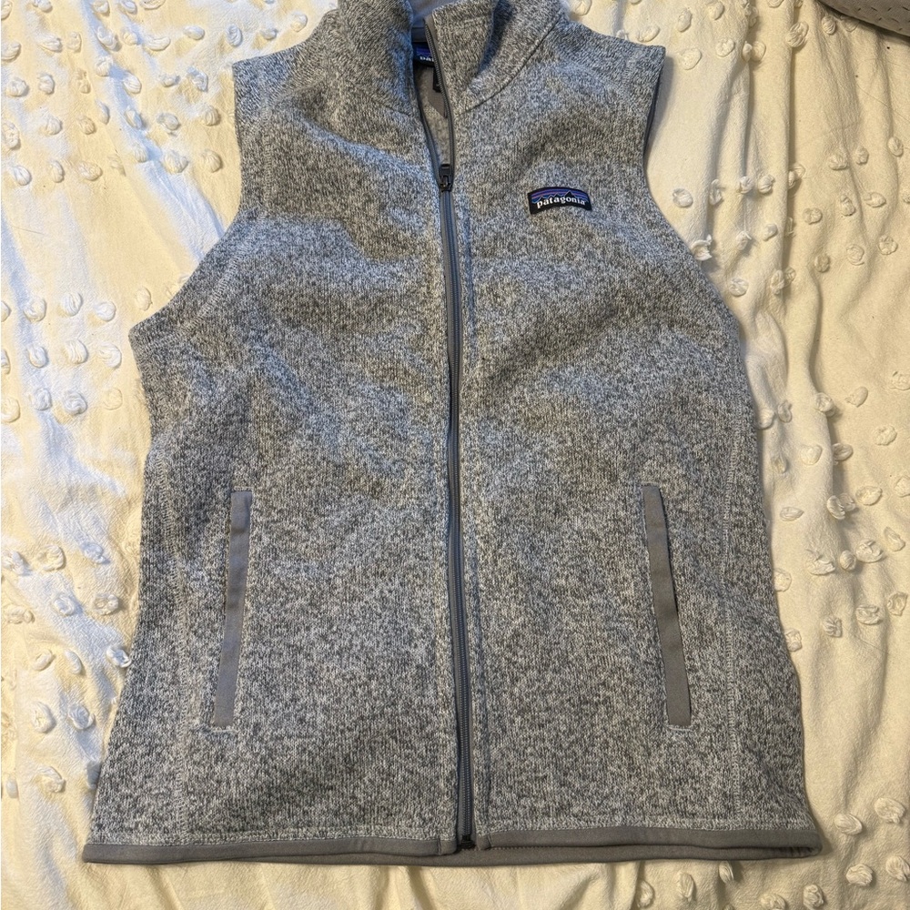 Patagonia Better Sweater Gray Fleece Vest with Stand-Up Collar